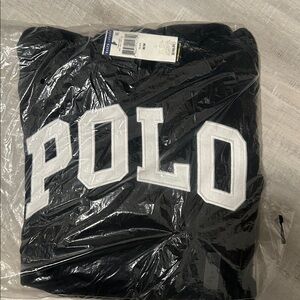 Polo by Ralph Lauren Black Hoodie with White Lettering